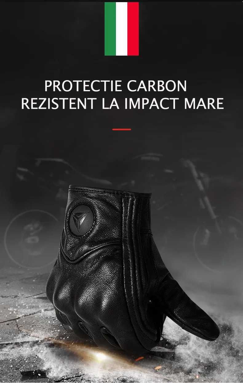 Manusi moto/atv/bicicleta piele  protectie carbon touchscreen
