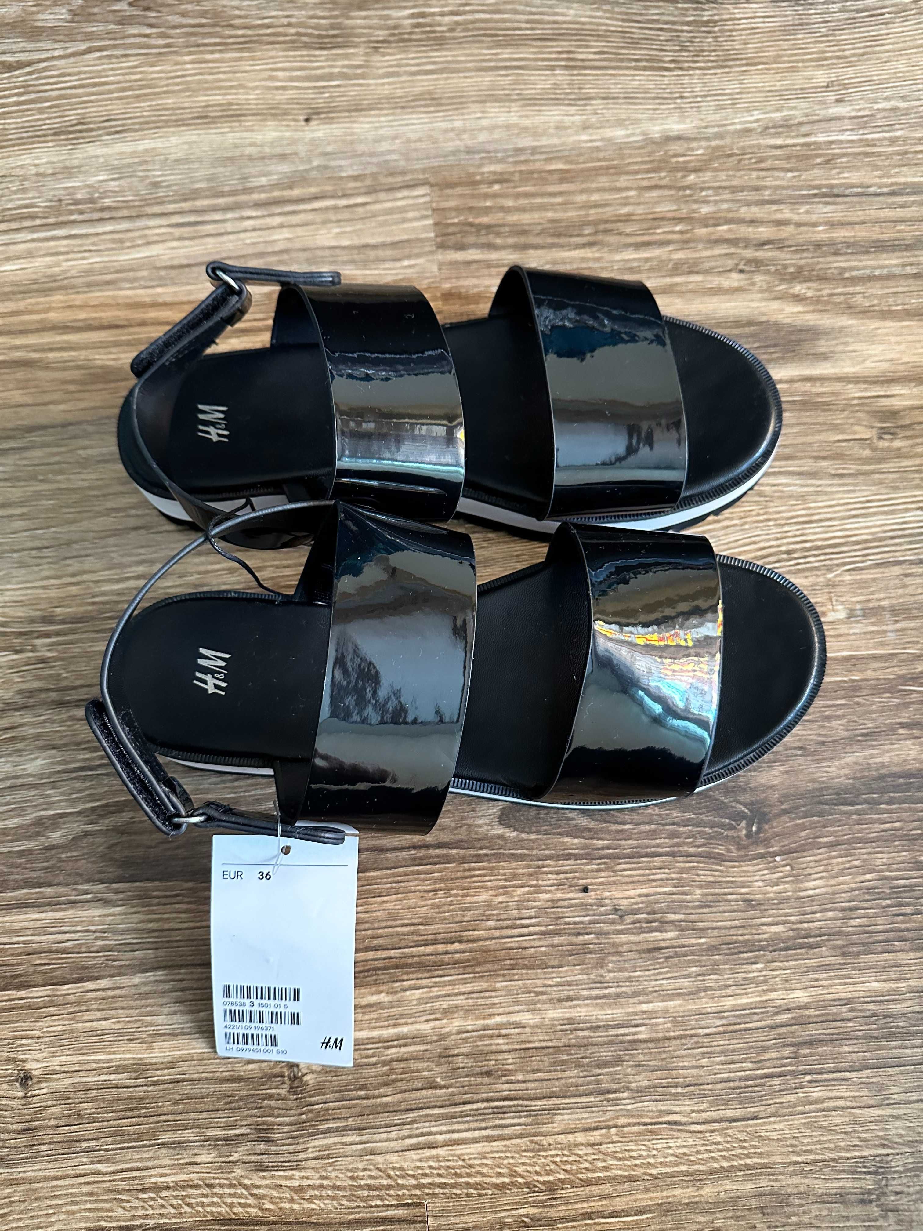 ПРОМО НОВИ лачени сандали H&M за момиче