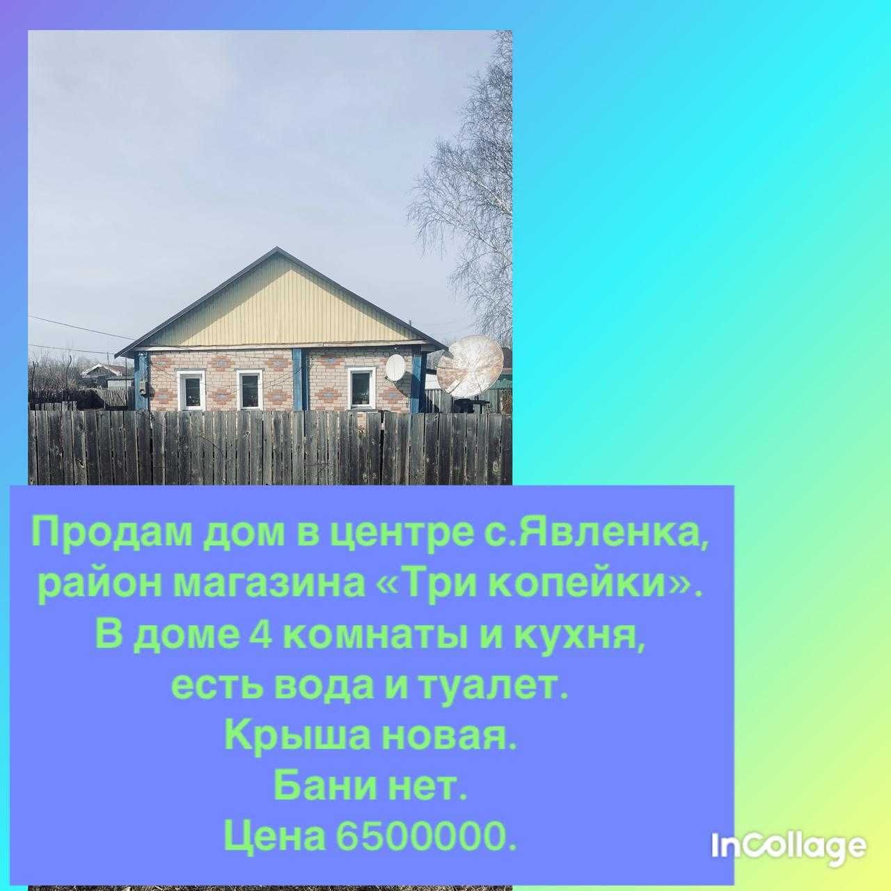 Продам дом в центе села Явленка