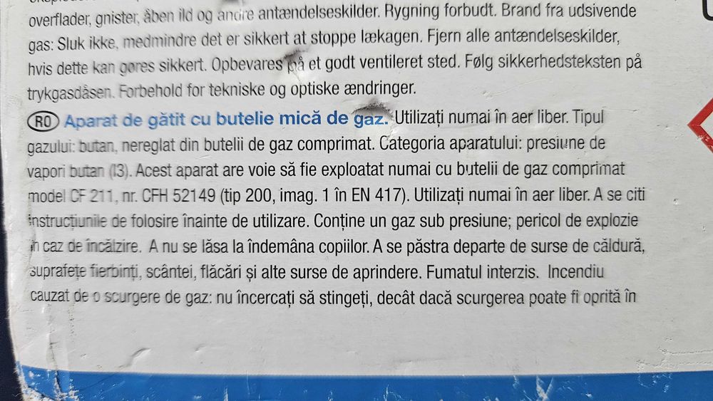 Aragaz camping mini portabil nou