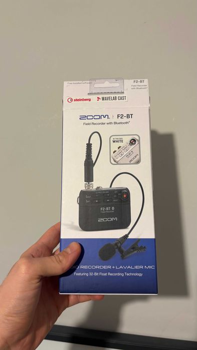 Zoom F2-BT Recorder Portabil Bluetooth cu Microfon Lavaliera Alb