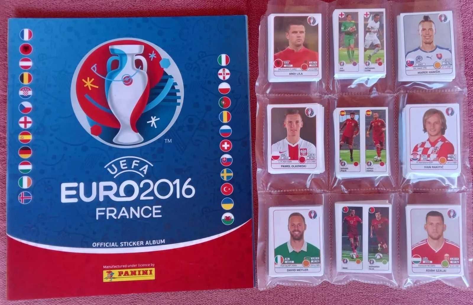 Panini Euro 2016 Franta Set Complet 680 stickere noi si Album Gol Nou