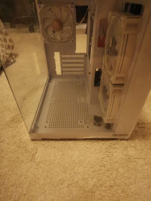 Carcasa Pro Gaming Ambra White, Cube Tower, M-ATX, fara sursa, 5x ARGB