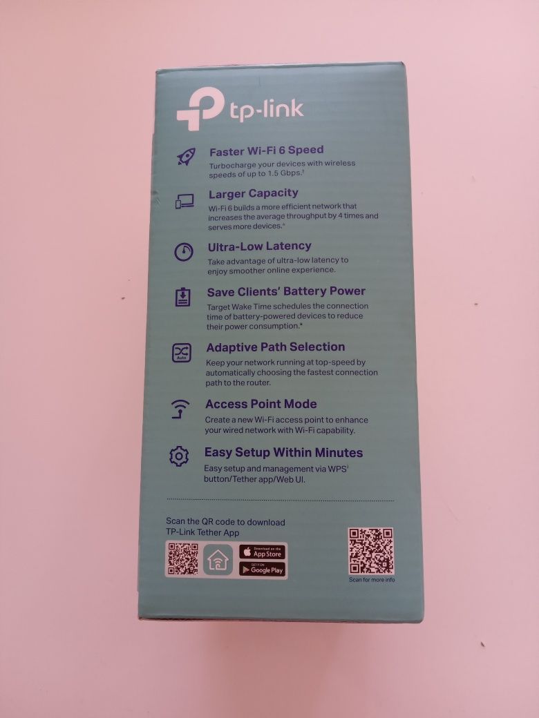 TP-Link RE500X AX1500 Wi-Fi 6 Range Extender / Усилвател на сигнал