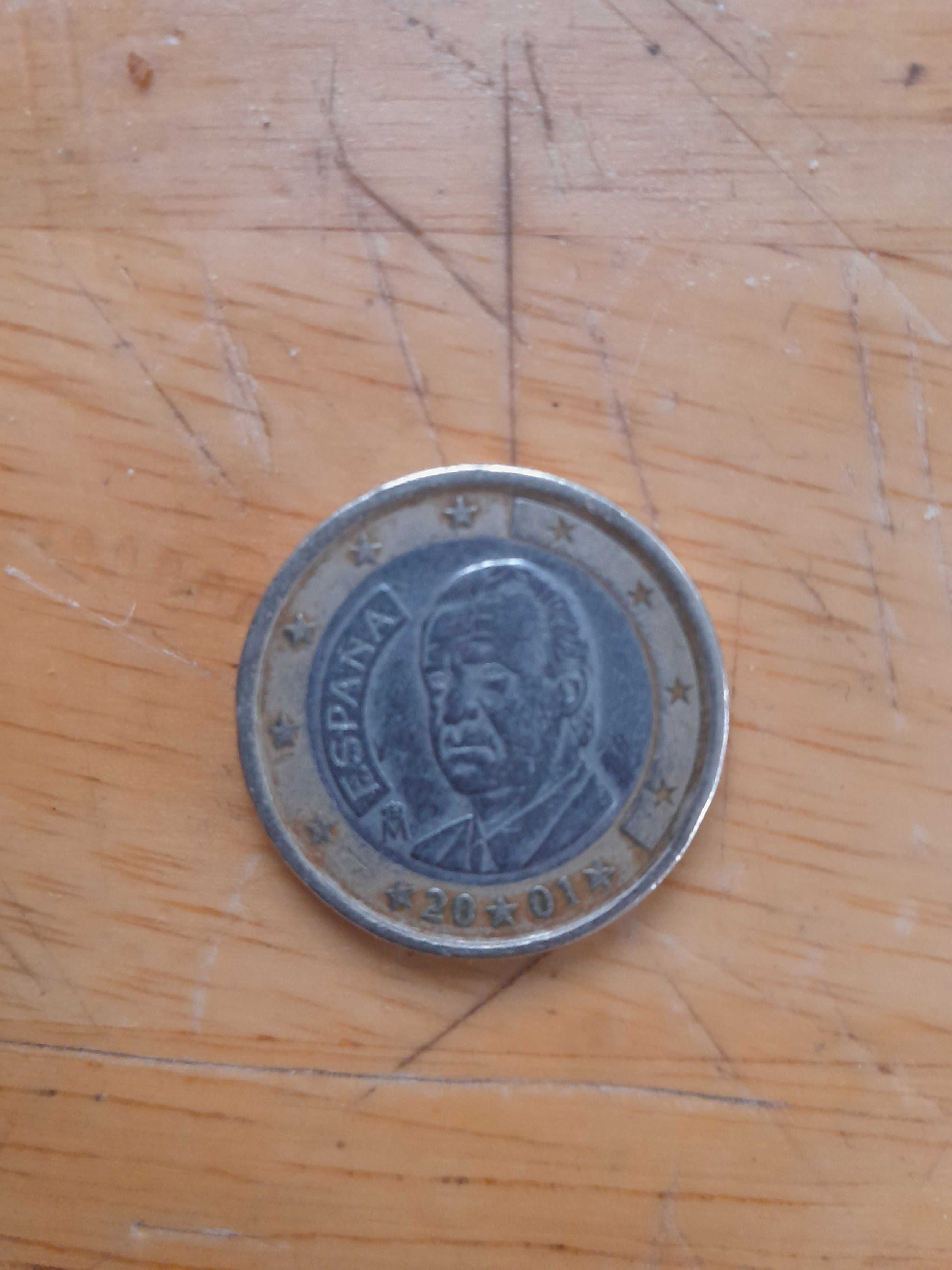 Vând monedă 1 euro Juan Carlos 2001