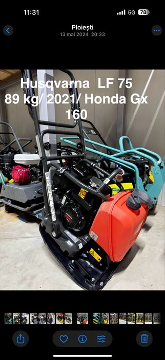 Talpa compactoare Husqvarna LF 75 / 89 kg / 2021 / Honda