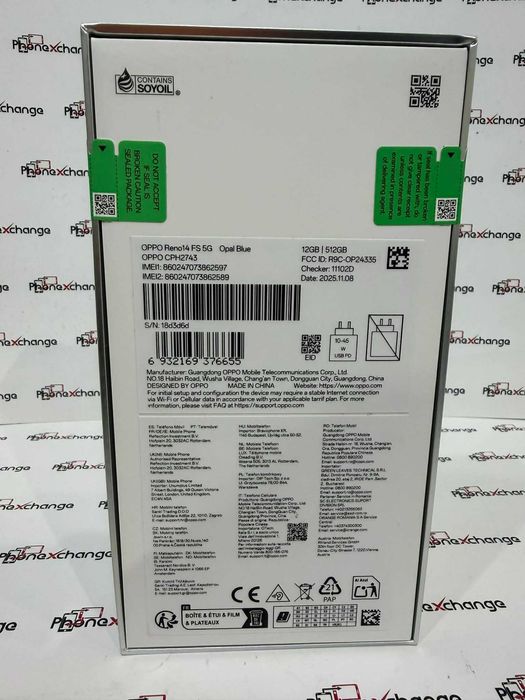 Oppo Reno 14 FS 5G Opal Blue 512/12GB Sigilat