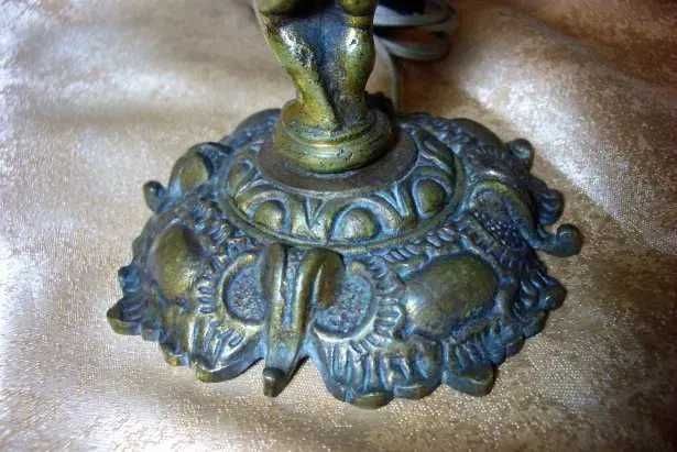 Set veioze sculpturale bronz, amorasi, Baroc Victorian, sec 19