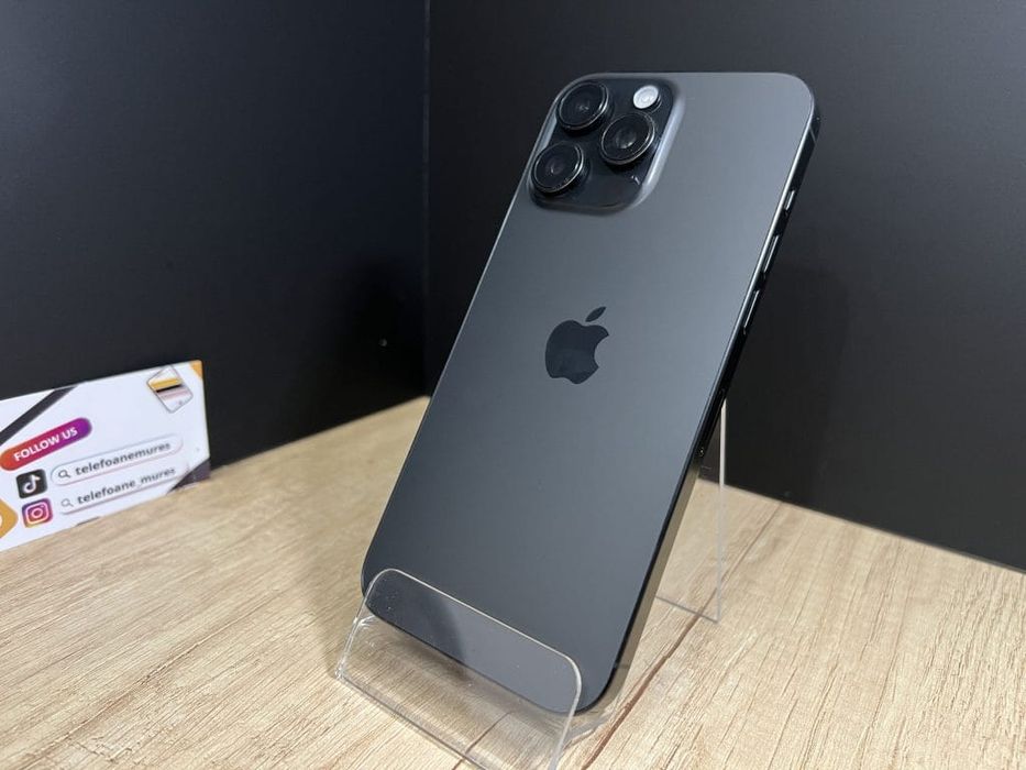 Iphone 16 Pro Max 256Gb Black Titanium 3 ani garanție, Telefoane Mureș
