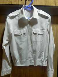 Продается белая военная рубашка, юбка и куртка
