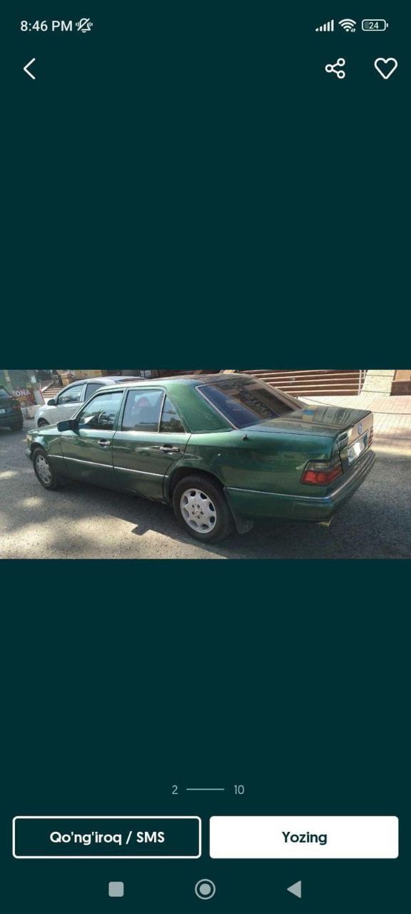 Assalomu aleykum. Mercedes Benz w 124 srochna  sotiladi. Motor 111 ( b