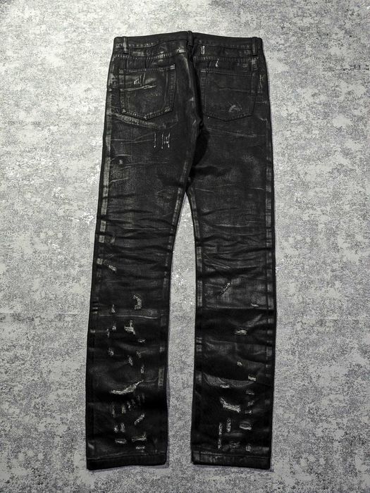 blugi dior homme strip denim hedi slimane marime 31 waxed destroyed