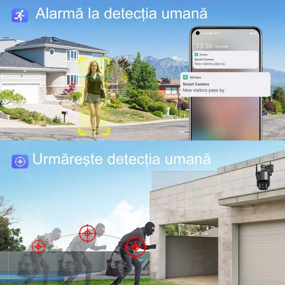 Camera de supraveghere WI-FI, Ultra HD, 4MP HD, 10X ZOOM,PTZ