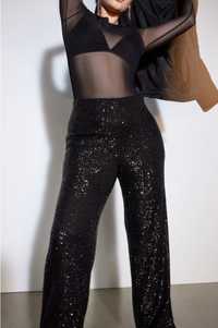 Pantaloni glitter H&M, mărimea S, noi cu eticheta