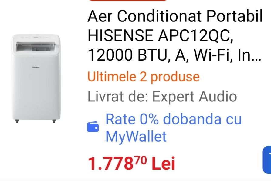 Ac aier condiționat folosit 3 zile se da garanție. Jumate de preț 900