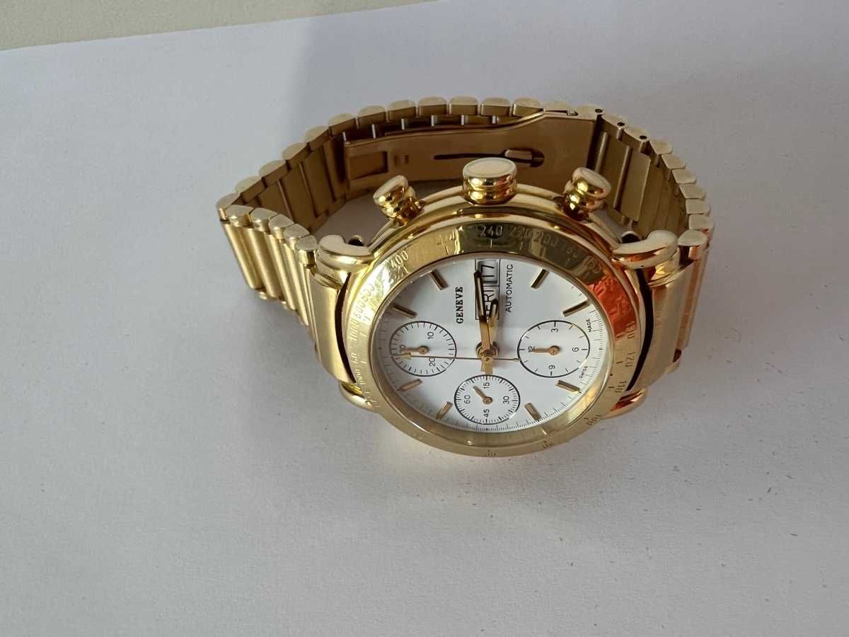 GENEVE 42mm Automatic Chronograph Yellow Gold 18K/750 White Dial