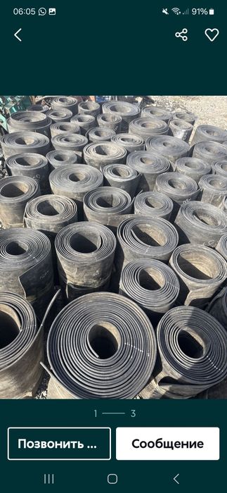 Продам транспортерную ленту недорого ширина от200до650 по 5000 тг за м