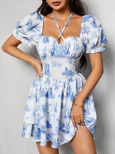 Уникална дамска рокля в романтичен винтидж стил S