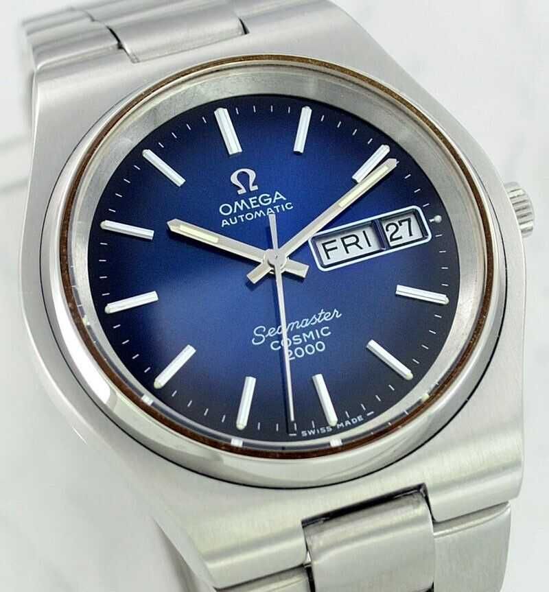 Omega Seamaster Cosmic 2000 Automatic, Тъмно син циферблат, Ден и дата