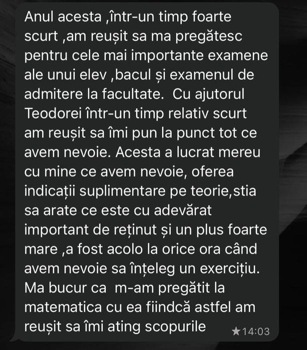 Meditații matematică liceu