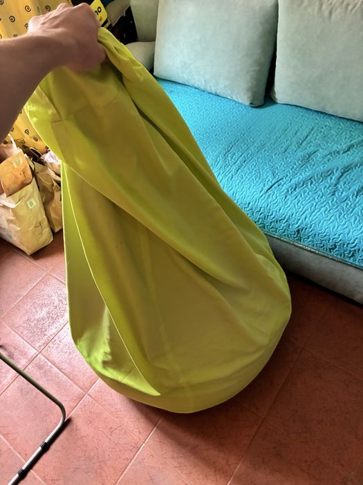 Барбарон пуф в неоново зелено