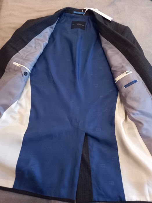 Sacou original Tommy Hilfiger,  gri, mărimea L