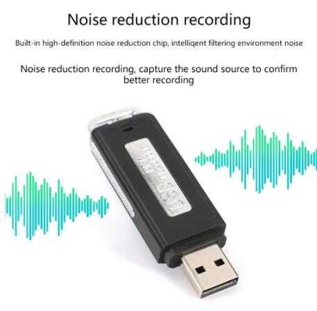 Мини Диктофон Флашка 16Gb Аудио Рекордер Скрит Звукозапис 24ч. Батерия