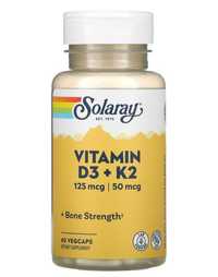 vitamin D3 K2 витамины D3 и K2, без сои, 60 растительных капсул