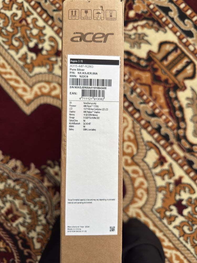 Acer ноутбук новый windows құйылған