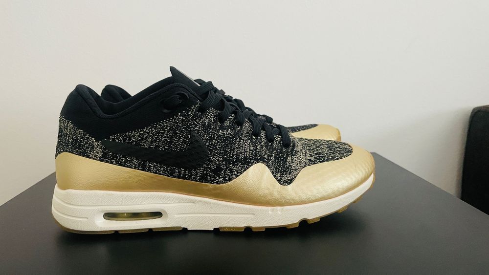 Nike Air Max 1 Ultra Flyknit Metallic Gold 39 pantofi adidasi sneakers