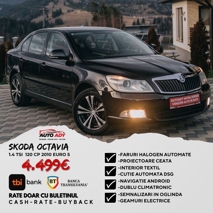 Skoda Octavia 2010 1.4 Tsi 120CP Automata DSG  POSIBILITATE RATE