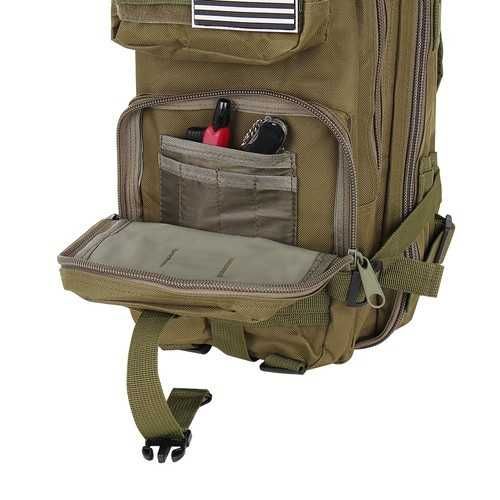 Rucsac militar verde impermeabil 26L cu sistem MOLLE curea lombara
