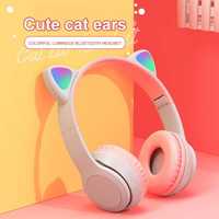 Безжични слушалки котешки уши нови 23лв
