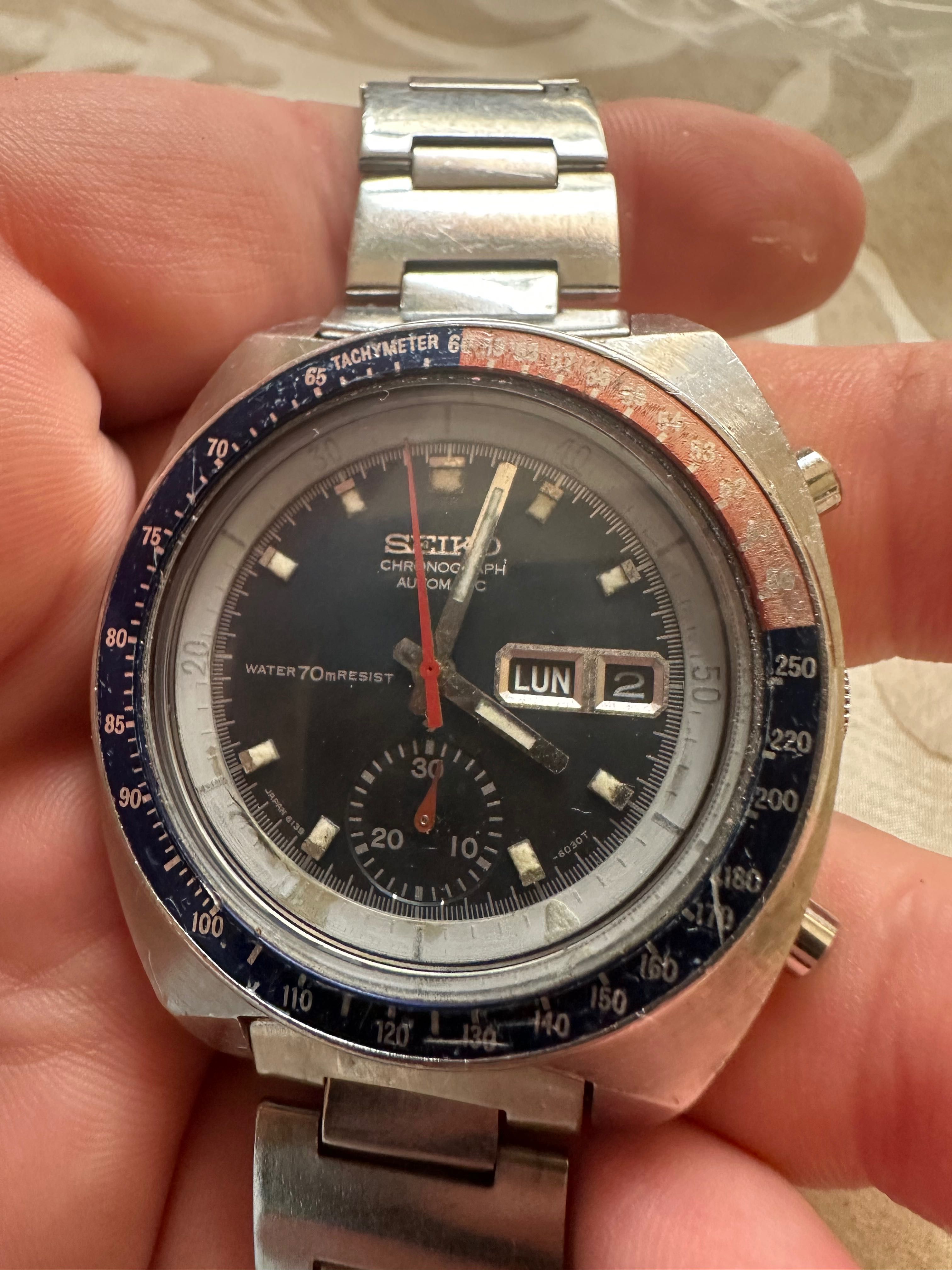 Seiko Pepsi Сейко хронограф мъжки часовник от 70те