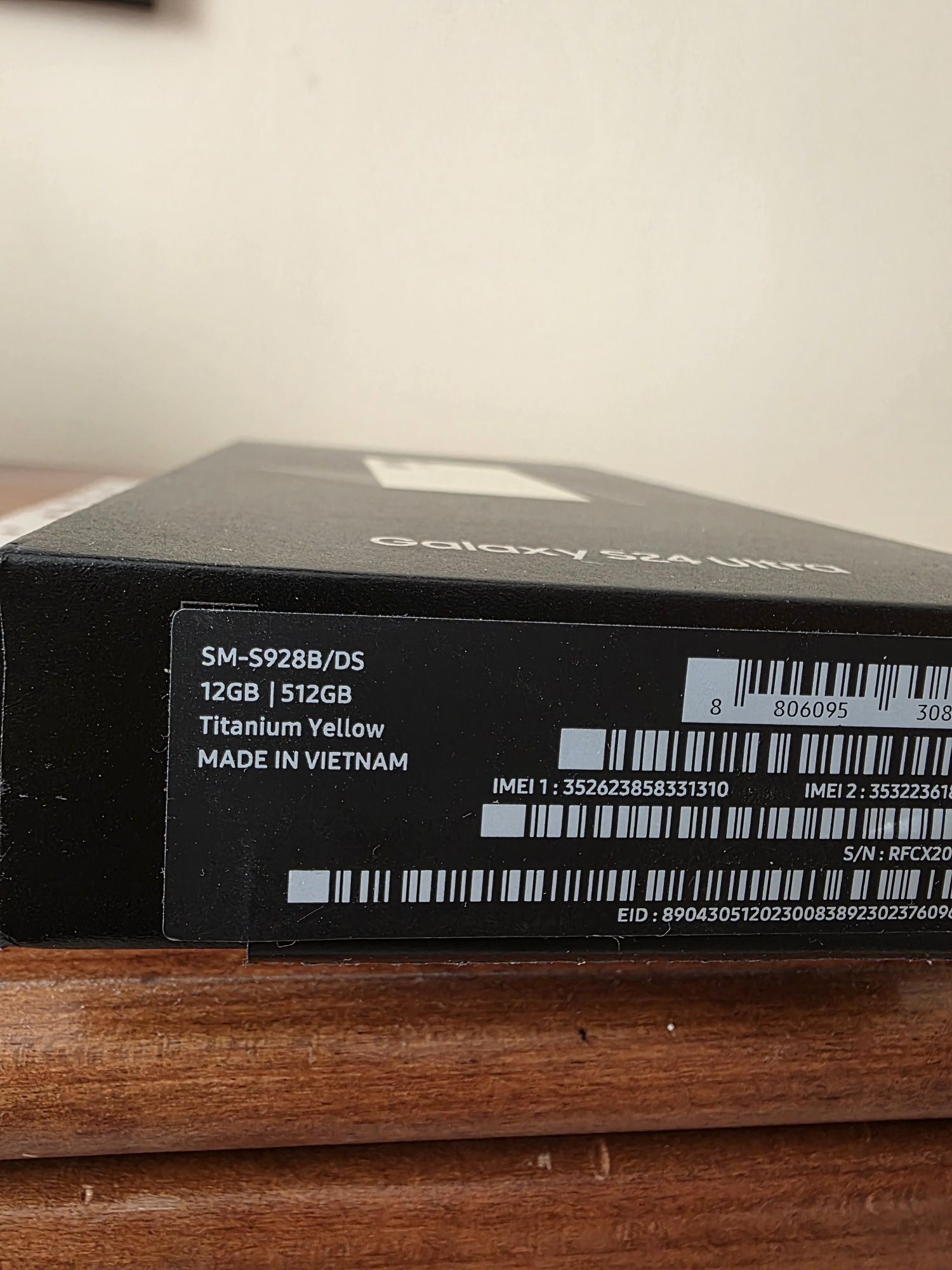 Samsung S24Ultra 512gb Titanium Yellow