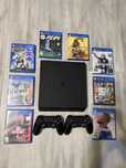 Vand ps4 slim 1tb cu 2 controllere + 8 jocuri
