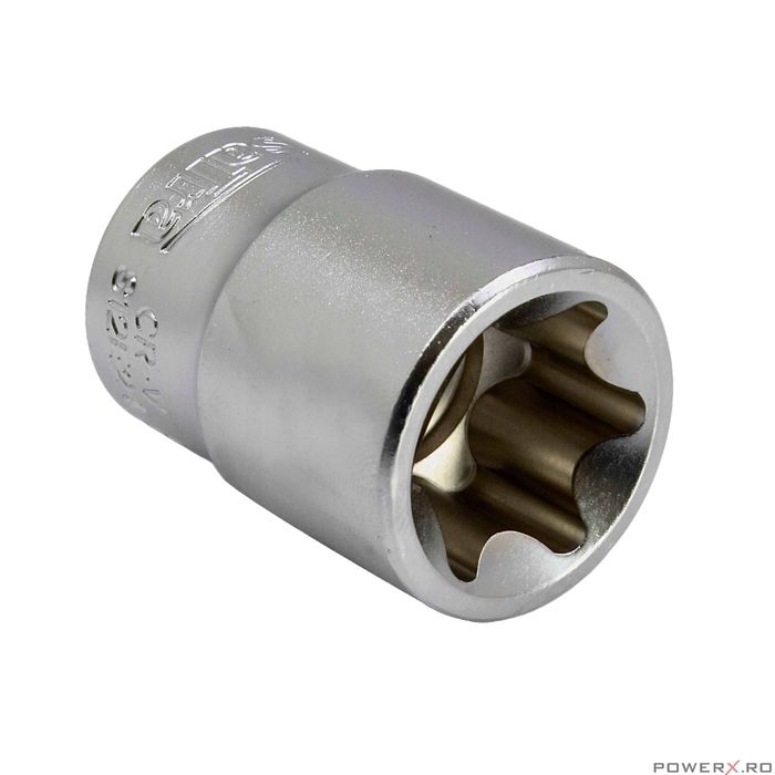 Trusa cheie tubulare tip E, 1/4"-3/8"-1/2" 14 piese, Satra