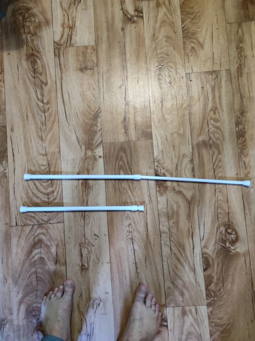 Комплект из двух от выдвижных металлических круглых карнизов  до 72 см