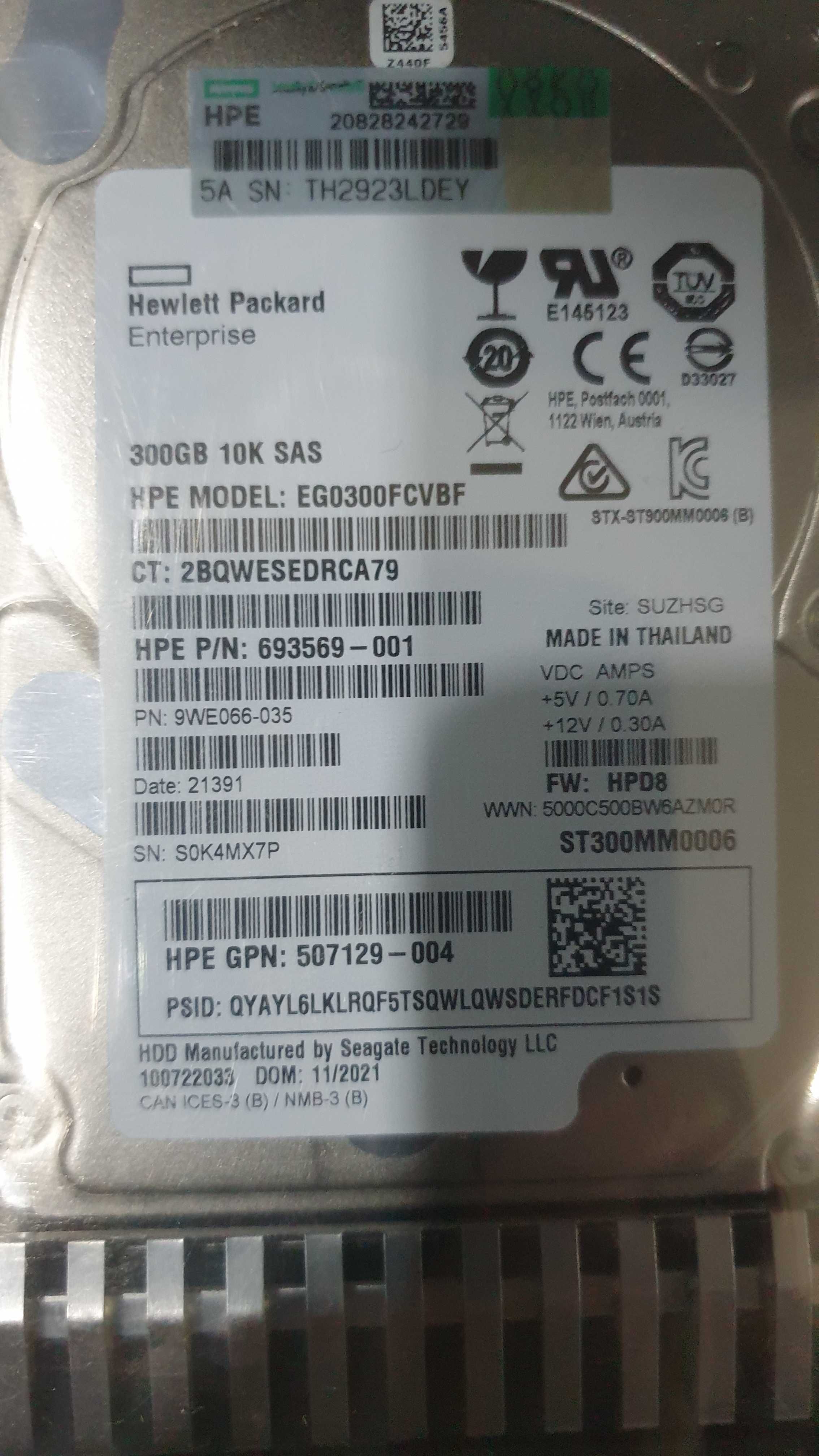 Новые серверные жесткие диски Dell, Seagate, HP (разные) (2.5", 3.5")