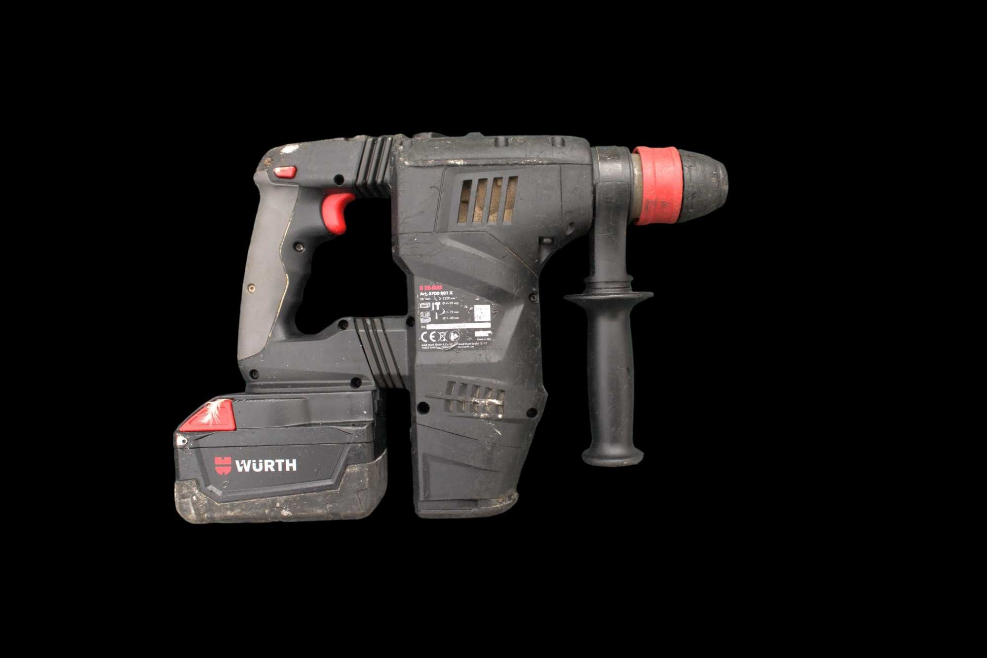 Ciocan rotopercutor WÜRTH cu acumulator și încărcător