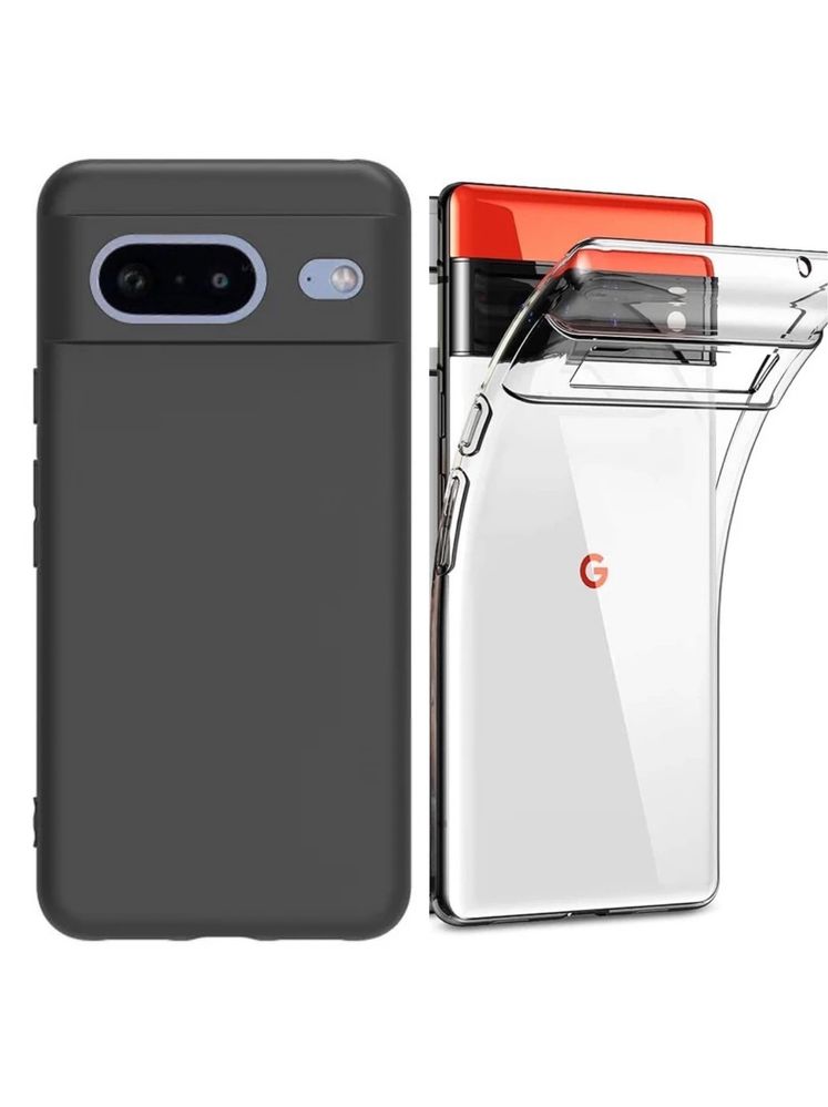 Google Pixel 8 9 Pro XL Husa Super Slim Silicon Neagra/Clara Protectie