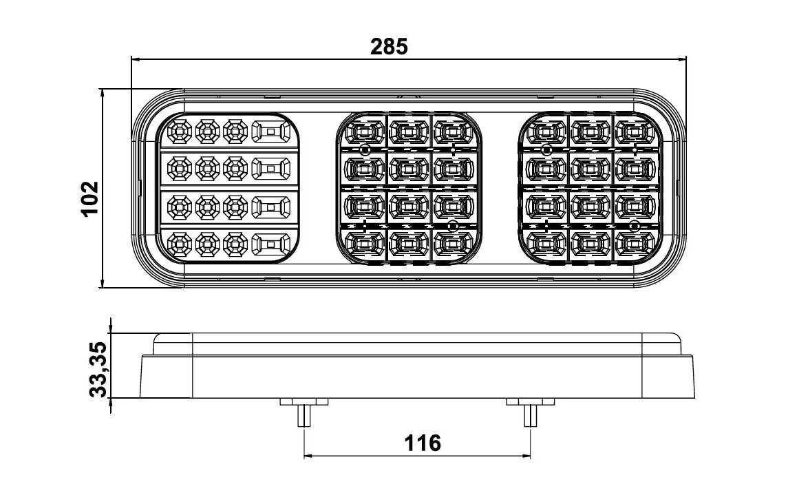 Универсален Лед Led Стоп ,Unistar IV, 24V