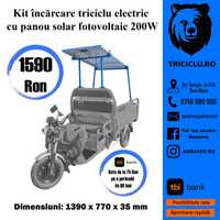 Kit incarcare triciclu electric cu panou solar fotovoltaic Agramix