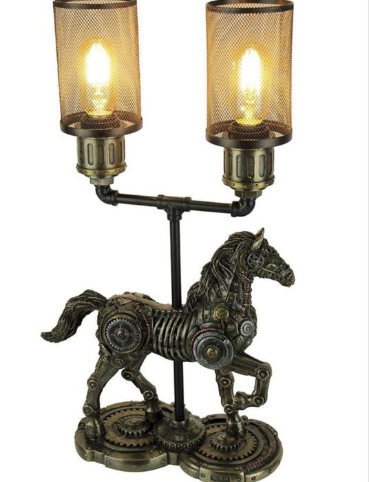 Настольная лампа лошадь в стиле Steampunk