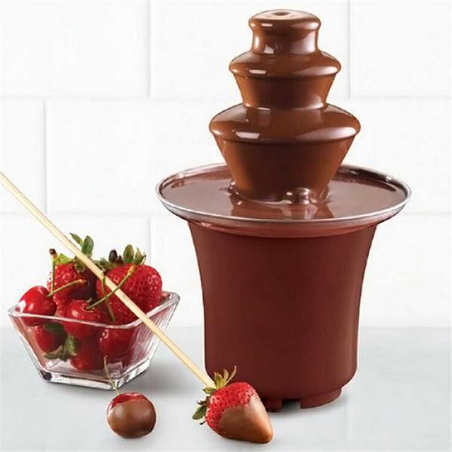 Mini fantana de ciocolata cu 3 nivele fondue, 65w