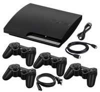 Playstation 3 slim (PS3) прошитый с играми 500GB+4 джостика