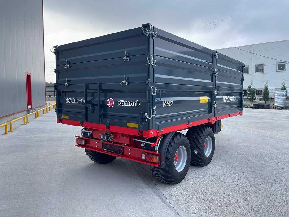 Remorca agricola cu axa tandem, remorca transport 8 tone