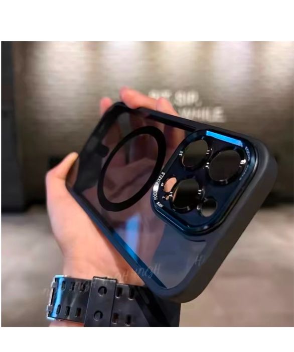 Iphone 13/14/15/16/17/PRO/MAX/PLUS/AIR Husa Magsafe Camera Shild Tran