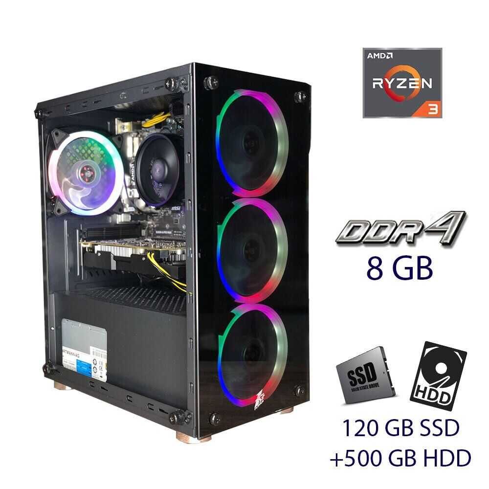 Gaming Ryzen 3600x ,16GB DDR4 ,AMD RX580 8GB ,SSD + 2TB HDD нов