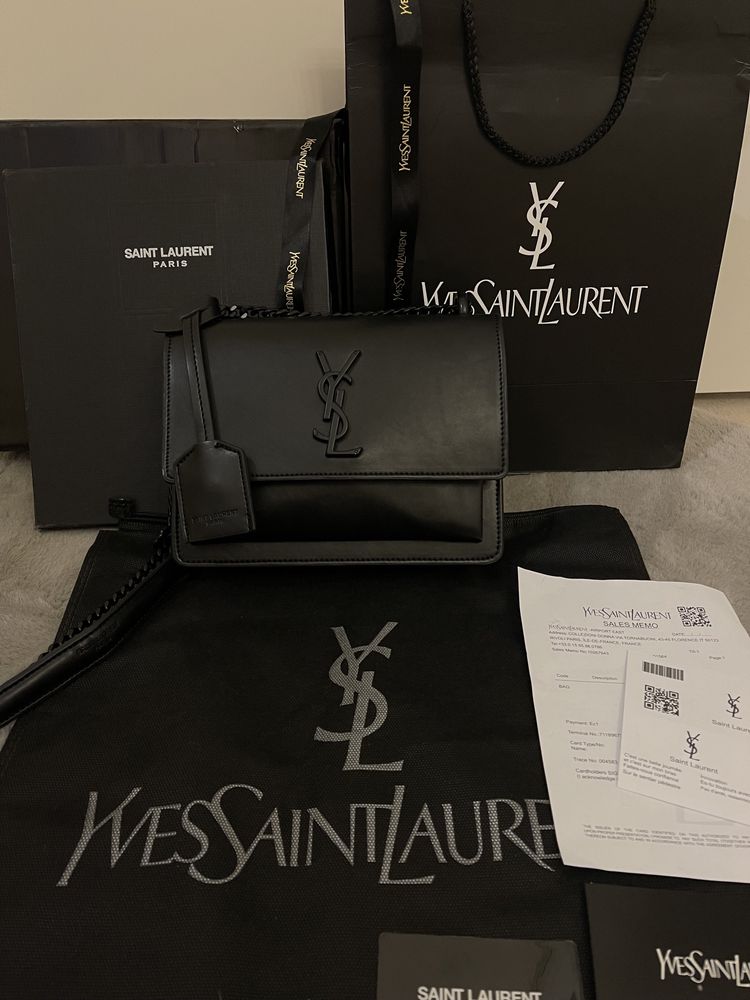 Poseta/geanta Yves Saint Laurent Ysl Sunset Black 22cm x 16cm